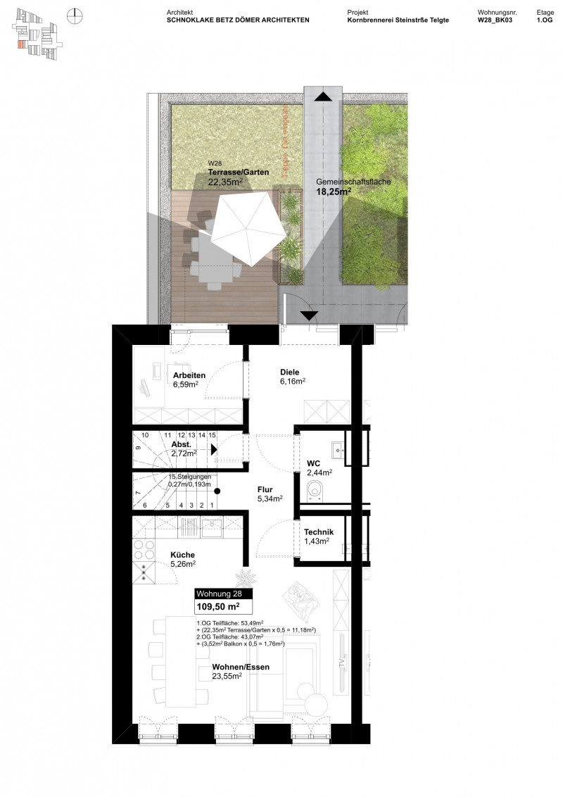Grundriss Wohnung 28